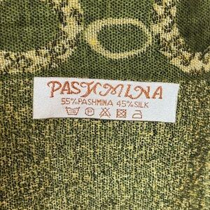 Green Pashmina Silk Blend Scarf